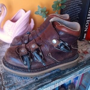 Vintage CJB Jungla Brown Leather Ski Style Boots